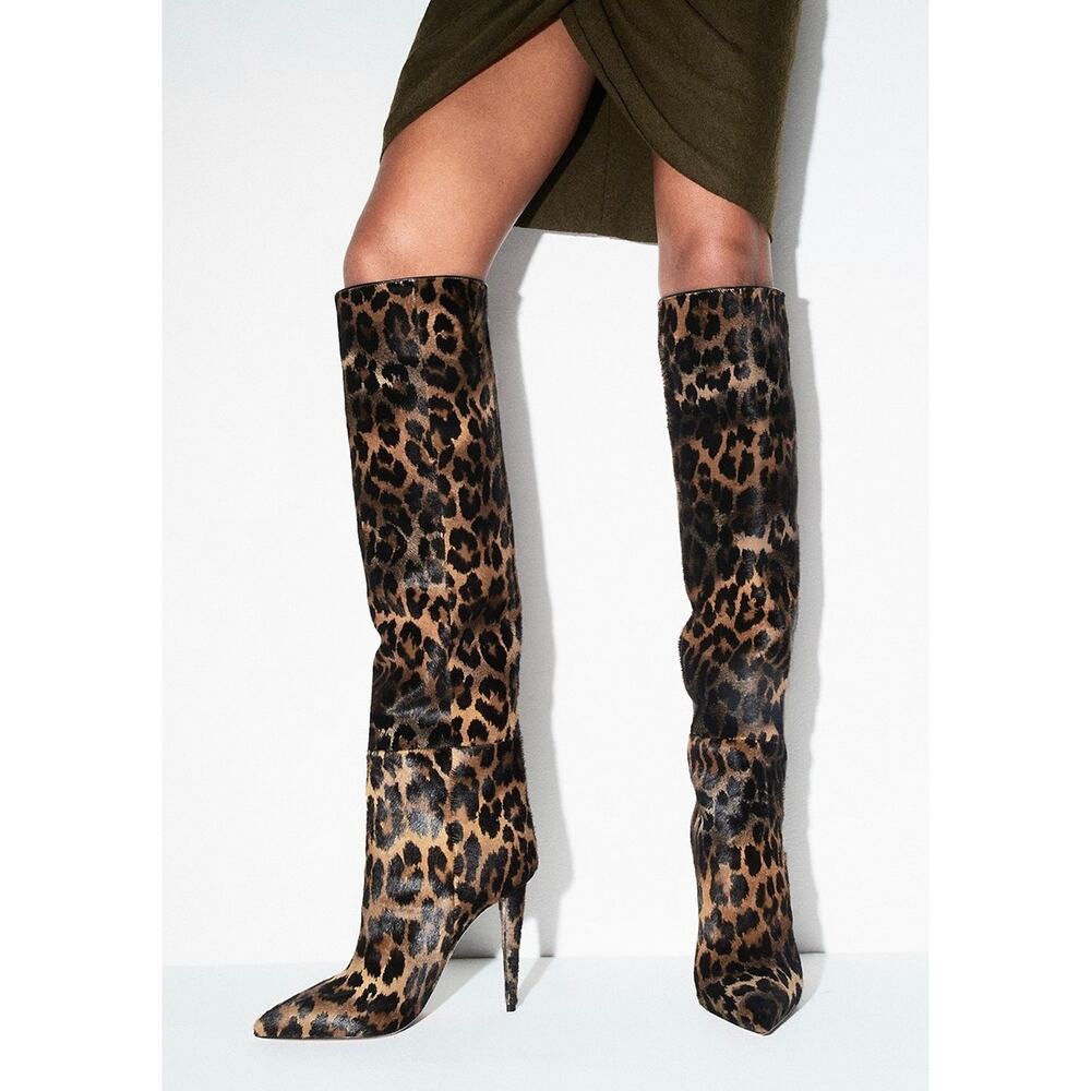 Christian‎ Louboutin Astrilarge Botta 100 Pony Kitty Pointed Toe Boots